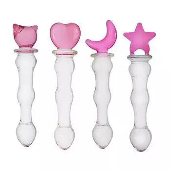 Хрустальные стеклянные секс-игрушки Анальные шарики Мастурбация Массажная палочка Моделирование пениса Взрослые секс-инструменты Starry Sky