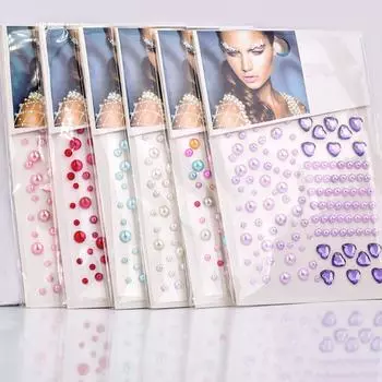 Хрустальные стразы для лица, татуировки, наклейки «сделай сам», одноразовые алмазные украшения для макияжа лица, акриловая наклейка, дрель, наклейка для телефона, глаз 8*12cm