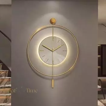 Хрустальные светодиодные настенные часы диаметром 60, современные декоративные металлические светодиодные настенные часы Timelles 60x80см