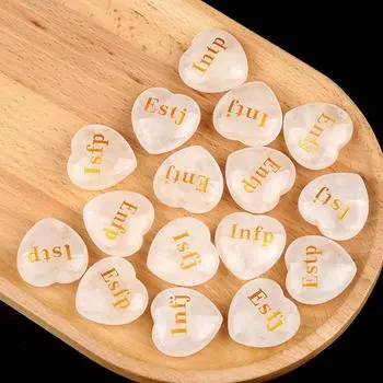 Хрустальные украшения, натуральный камень, прозрачный кварц, декоративное украшение в форме сердца, счастливый подарок, духовные украшения 30x30mm