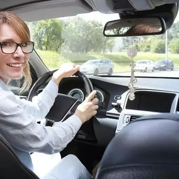 Хрустальный автомобильный брелок Хрустальный автомобильный кулон Шикарные подвески для зеркала заднего вида Роскошные украшения для зеркала заднего вида Сверкающий кристалл CHINA