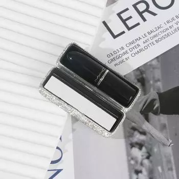 Хрустальный автомобильный футляр для помады с зеркалом, органайзер для хранения со стразами, держатель для помады, автомобильные аксессуары для женщин розовый