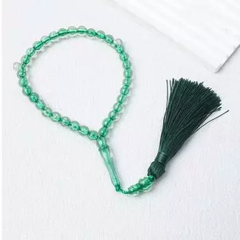 Хрустальный браслет-кисточка для мусульманской молитвы с 33 арабскими бусинами - ближневосточный стиль. зелёный