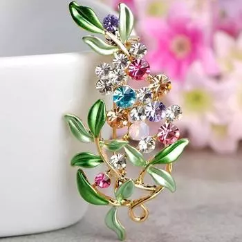 Хрустальный цветок, брошь, булавки, женские стразы, лацканы, свадебные броши, ювелирные подарки