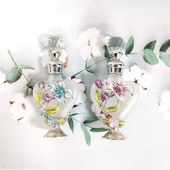 Хрустальный флакон для духов класса люкс, контейнер для косметики, многоразовый флакон, флакон-капельница для эфирного масла синий