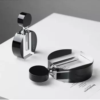 Хрустальный флакон духов Креативные абстрактные геометрические хрустальные украшения для комнаты Винный шкаф Украшения для флаконов духов Украшение для дома