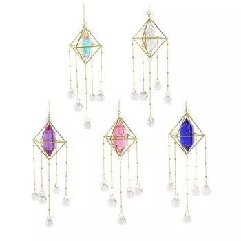 Хрустальный колокольчик ветра, призма, ловцы снов, колокольчик, домашний сад, подвесные украшения Multicolor