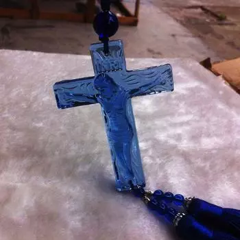 Хрустальный крест Иисуса Христа, автомобильный кулон, автомобильные украшения, христианский орнамент, крестовый кулон золотой