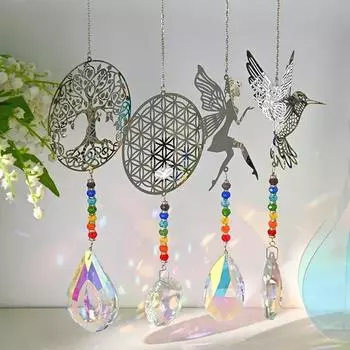 Хрустальный ловец солнца, подвесной колокольчик для улицы, подвесной хрустальный ангел, бабочка, украшение для садового дерева, подвесной колокольчик для окна