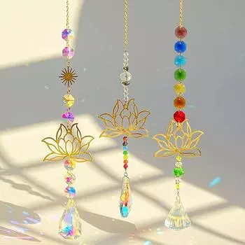 Хрустальный ловец солнца, подвесные колокольчики, ветряная музыка, декор для сада, ветряной колокольчик, подвесные подвески для окон