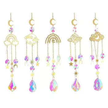 Хрустальный перезвон ветра, ловцы призм, подвесной орнамент, занавес, домашний сад, подвеска Cloud