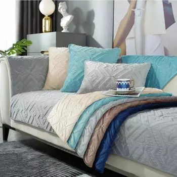 Хрустальный плюшевый чехол для дивана, полотенце для дивана, современный угловой чехол для дивана, нескользящий чехол для дивана, чехлы для дивана, диван 1/2/3/4, домашний декор 65x70