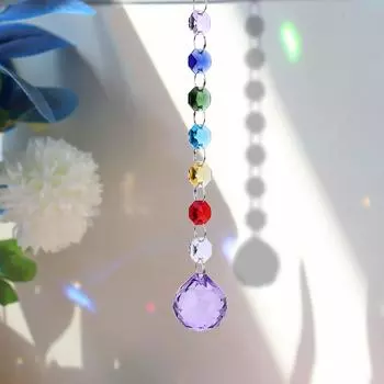 Хрустальный шар, создатель радуги, призма, ловец солнечного света, подвесные колокольчики, оконная занавеска, подвеска, домашний волшебный садовый декор, подарок красный