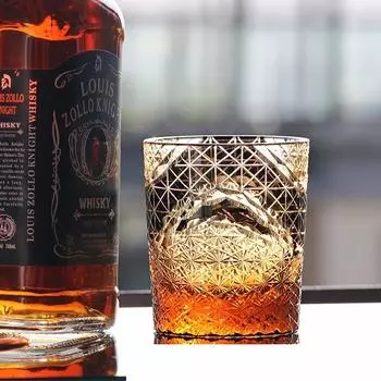 Хрустальный стакан, слой за слоем, чашка для виски, стакан для океана, пивная кружка, ликер, спиртные напитки, коктейль, квадратная посуда для дома и сада 260ml чёрный