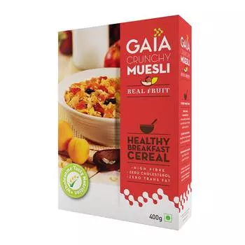 Хрустящие мюсли с фруктами (400 г), Crunchy Muesli Real Fruit, Gaia