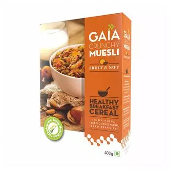 Хрустящие мюсли с фруктами и орехами (400 г), Crunchy Muesli Fruit & Nut, Gaia