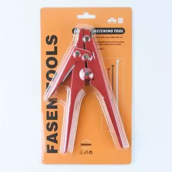 Hs-519 Пистолет для стяжек, инструмент для натяжения и резки пластиковых нейлоновых стяжек или крепежей, цельнометаллический корпус, ширина 0,370 дюйма