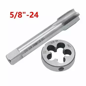 HSS 5/8 -24 UNEF набор правосторонних метчиков и плашек 5/8 x 24