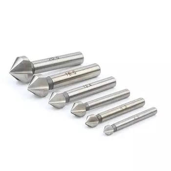 HSS 90-градусный трехлезвийный инструмент натурального цвета для полной шлифовки, фаскосниматель, деревообрабатывающий фрезер, торцовочный станок, набор инструментов для открывания отверстий Round
