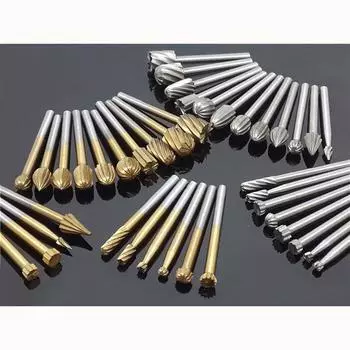 HSS Dremel фрезерный титановый фрезерный нож по дереву, фрезы для напильников, деревообработка, резьба, резной резак, инструменты, аксессуары