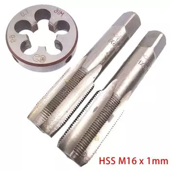 HSS M16 x 1mm Taper & Plug Tap & M16 x 1mm Die Metric Thread Right Hand
