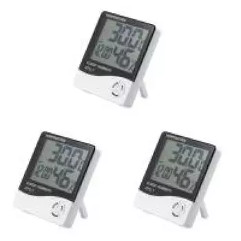 - HTC-1 Большой ЖК-цифровой комнатный гигрометр, комнатный термометр с будильником