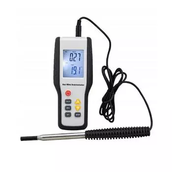 HTI HT-9829 Высокочувствительный цифровой портативный измеритель скорости ветра Термоанемометр с горячей проволокой Измерительные приборы анемометра