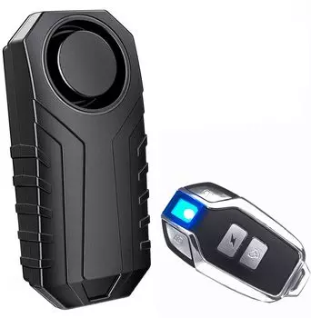 htrahy Мотоциклетная Безопасность Автомобильная Безопасность Регулируемый Пульт Дистанционного Управления IP55 113 дБ Переключаемое Предупреждение 7 Уровней Чувствительности Без Проводки Безопасность Безопасность чёрный