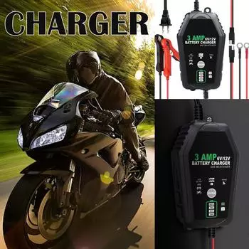 HTRC 6V 12V 3000mA интеллектуальное зарядное устройство для аккумуляторов автоматическое для литиевых LiFePO4 свинцово-кислотных аккумуляторов автомобильное зарядное устройство для мотоцикла E8S6