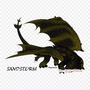 Httyd Sand Wraith Fanart Дракон Беззубик Утюг на теплопередаче Печать Виниловые нашивки Наклейка для одежды DIY Аппликации Моющиеся нашивки