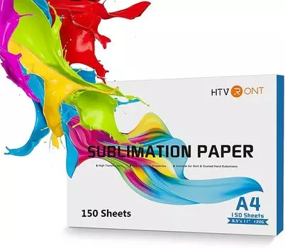 HTVRONT Thermal Transfer Sublimation Transfer Paper 150 Thermal Transfer Sheet Iron Print Sheet Quick Dry Durable Thermal Transfer Sheet Compatible