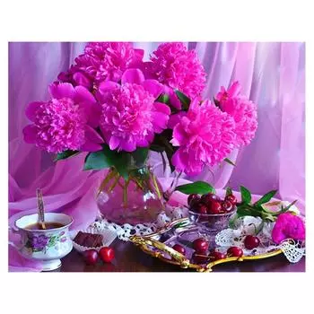 Huacan 5D Алмазная картина Цветок Полная площадь Алмазная вышивка Набор Алмазная мозаика Вышивка крестом 20*30 cm