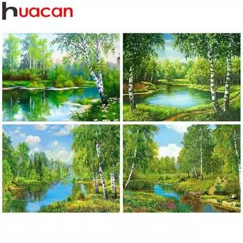 HUACAN 5D Алмазная картина Дерево Полная площадь Алмазная вышивка Пейзаж Алмазная мозаика 20*30 cm