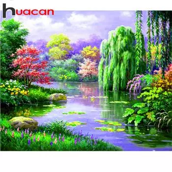 HUACAN 5D Diy Алмазная картина Красивый пейзаж 5D DIY ПОЛНАЯ Алмазная картина Ремесла Комната Домашний декор Full square 25*30 cm