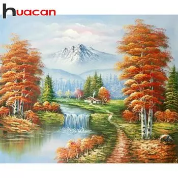 HUACAN 5D Diy Алмазная картина Пейзаж DIY Алмазная картина 5D Вышивка крестом Домашнее украшение Картина СДЕЛАНО Full square 25*30 cm