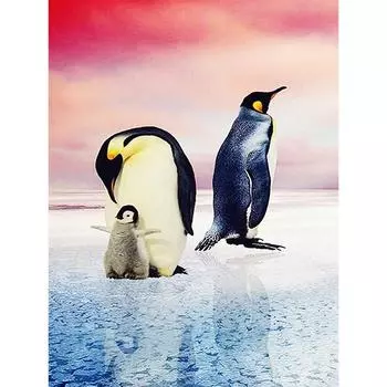 Huacan 5D DIY Алмазная картина Пингвин в прятки вышивка крестиком Алмазная вышивка Мозаика украшение дома Full Square 15*20 cm