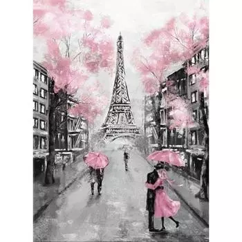 Huacan 5D DIY Алмазная картина Вышивка крестом Пара Парижская башня Алмазная вышивка Мозаика Домашний декор Ремесла Full Square 20*30 cm