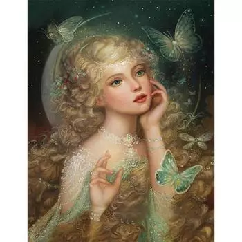 Huacan 5D DIY Алмазная картина вышивка крестом Бабочка Ангел Фея Эльф Вышивка Мозаика Домашний Декор Ремесла Full Square 25*30 cm
