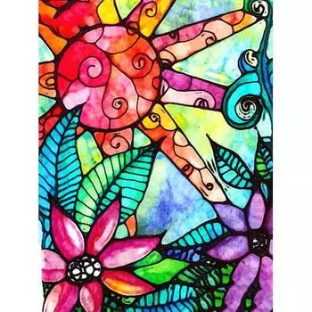 HUACAN 5D DIY алмазная живопись цветок вышивка крестиком цветная алмазная живопись ремесло 20*30 cm