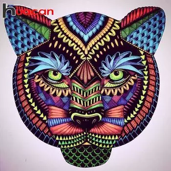 HUACAN 5D DIY Алмазная картина Гепард Вышивка крестом Алмазная мозаика Бисер Вышивка Мультфильм Животные Картина Стразы Full Round 20*30 cm