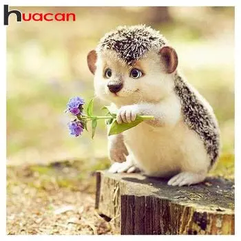 Huacan 5D DIY Полный дрель Алмазная картина Ежик Вышивка крестом Ремесло 30*30 CM