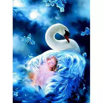 HUACAN 5D картины с вышивкой, стразы, наклеенные своими руками, бриллианты, милый лебедь, вышивка крестиком 20*30 cm
