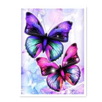 Huacan Алмазная картина Бабочка 5D Алмазная картина Набор для вышивания Набор для алмазной живописи Полная дрель Full Square 20*30 cm