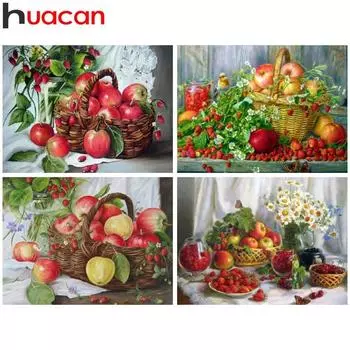 Huacan Алмазная картина Цветок Вышивка крестом 5D DIY Алмазная вышивка Фрукты Мозаика Алмаз 20*30 cm