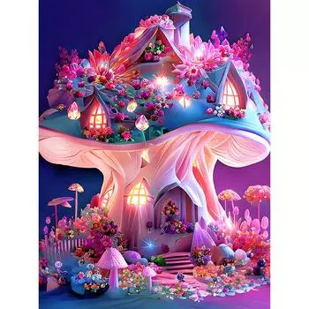 HuaCan Алмазная картина DIY Kit Ландшафтная картина Полная круглая дрель Мозаичные картины Вышивка Домашний декор 15x20cm