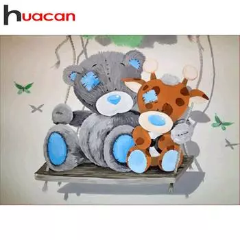 Huacan Алмазная вышивка 5D DIY алмазная живопись олени картина стразами алмазный Рождественский подарок декор для дома 30*40 cm