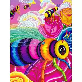 Huacan Алмазная вышивка Пейзаж Алмазная картина ручной работы Пчелы Рукоделие Мозаика 20*30 cm