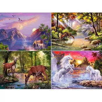 Huacan Алмазная вышивка Распродажа Пейзажи Алмазная картина Горные стразы Картины Алмазная мозаика 30*20 cm