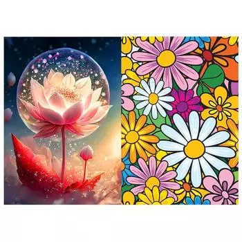 HuaCan алмазная живопись DIY комплект цветок картина полная круглая дрель мозаика картины с хризантемами вышивка домашний декор 15x20cm
