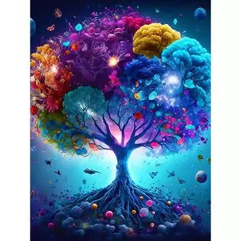 HuaCan алмазная живопись DIY комплект дерево картина полная круглая дрель мозаика пейзаж картины вышивка домашний декор 15x20cm